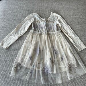 Disney Frozen Cream and Purple Formal Kids Dress